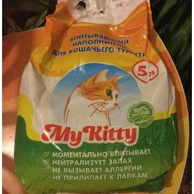 Наполнитель для кошачьего туалета впитывающий My Kitty, объем 5 л.