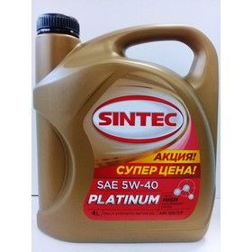 Масло Sintoil / Sintec 5/40 платинум SN/CF синтетическое 4 л